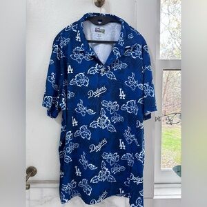 Reyn Spooner LA Dodgers Aloha Pullover Shirt Men’s XL Blue Hawaiian MLB Genuine